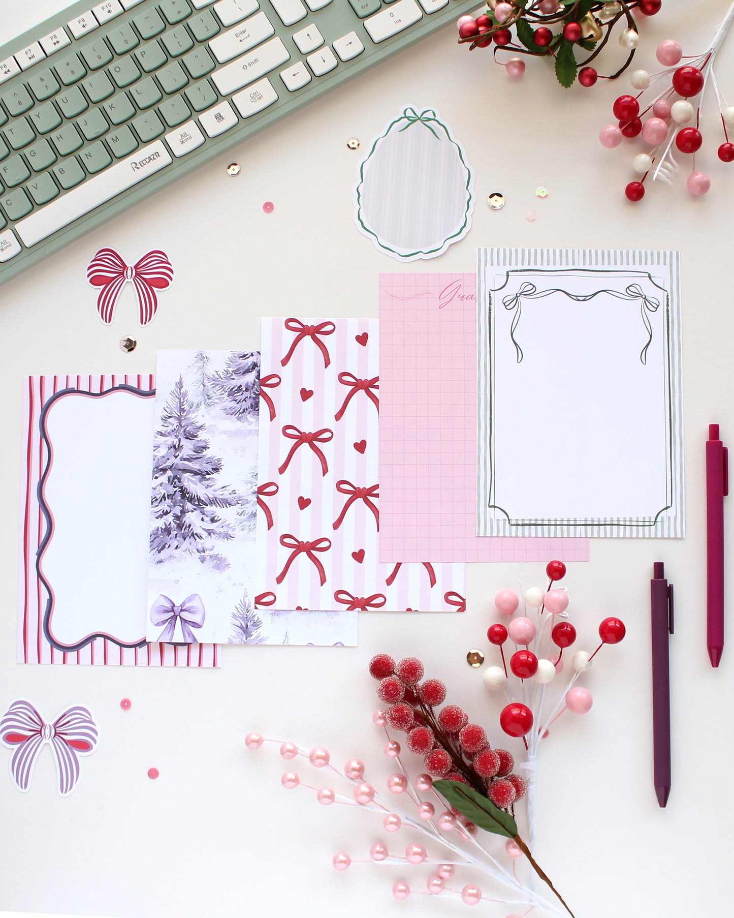 Winter Hearts 5x7 Patterned Paper Bundle