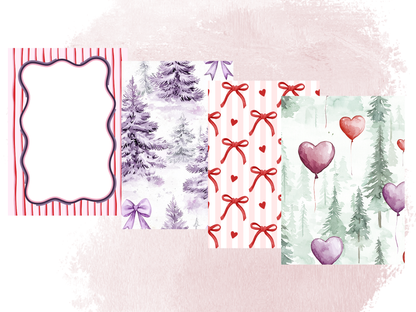 Winter Hearts 5x7 Patterned Paper Bundle