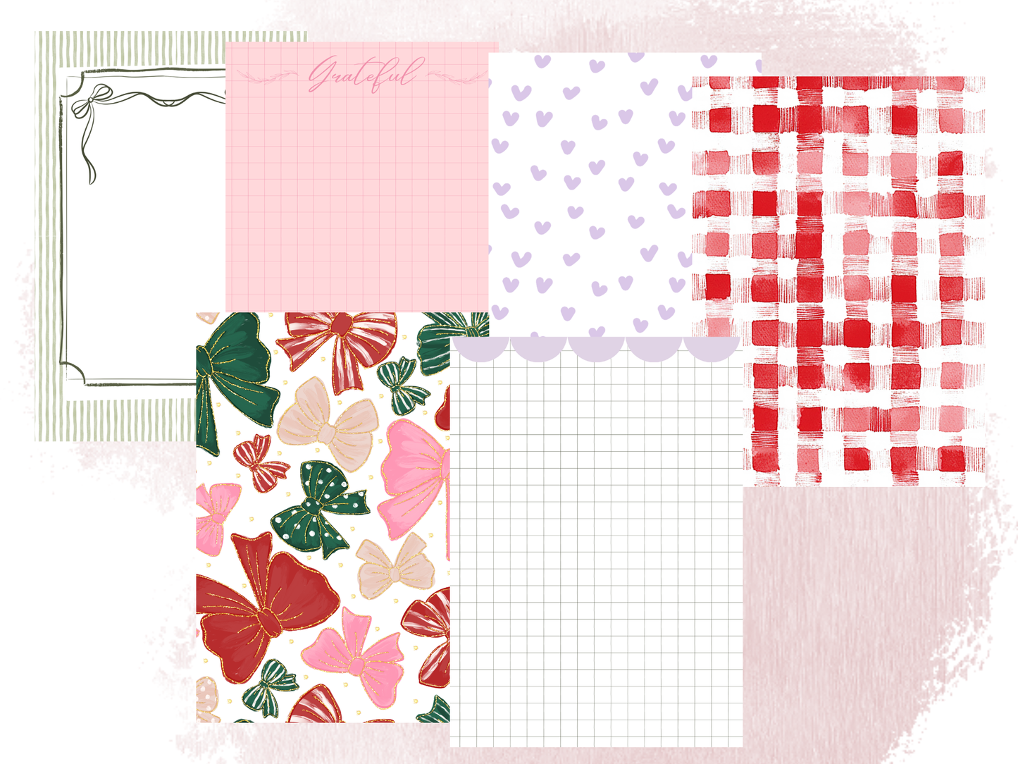 Winter Hearts 5x7 Patterned Paper Bundle